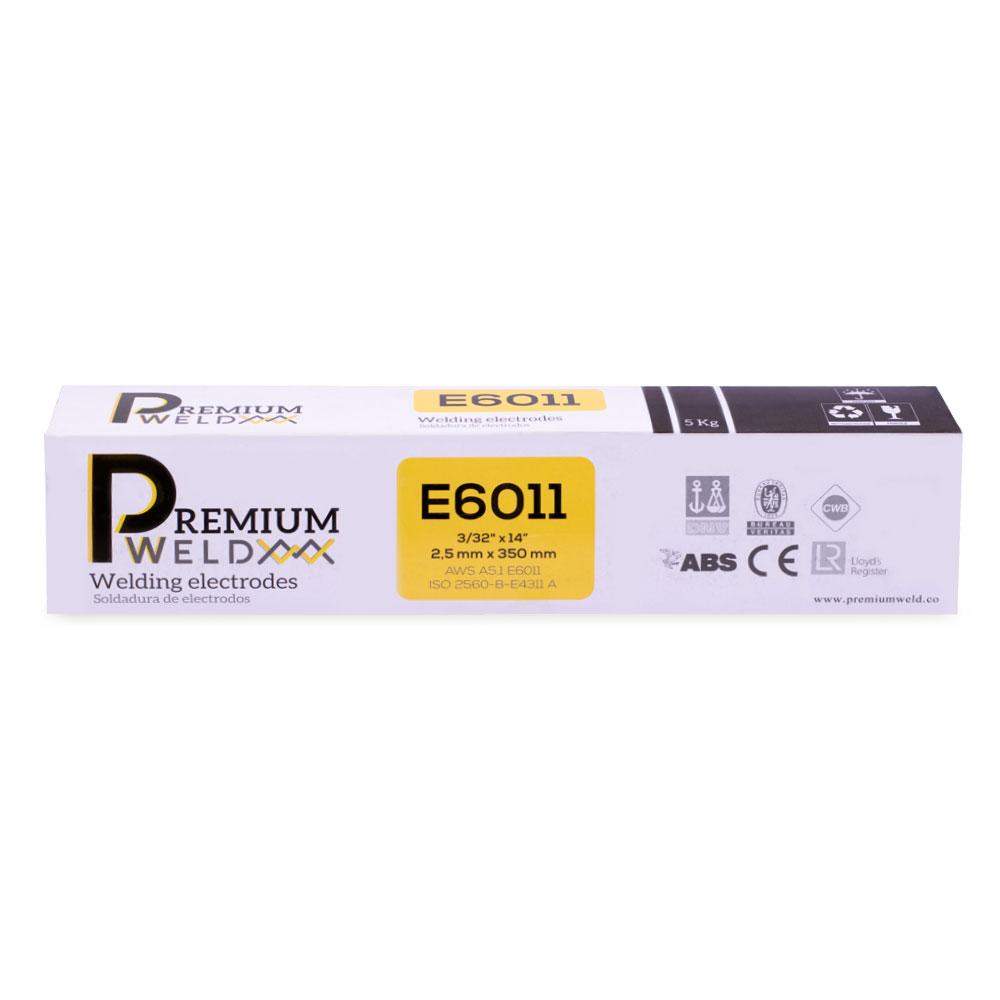 SOLDADURA DE ELECTRODO 6011-3/32" BLANCA PREMIUM WELD