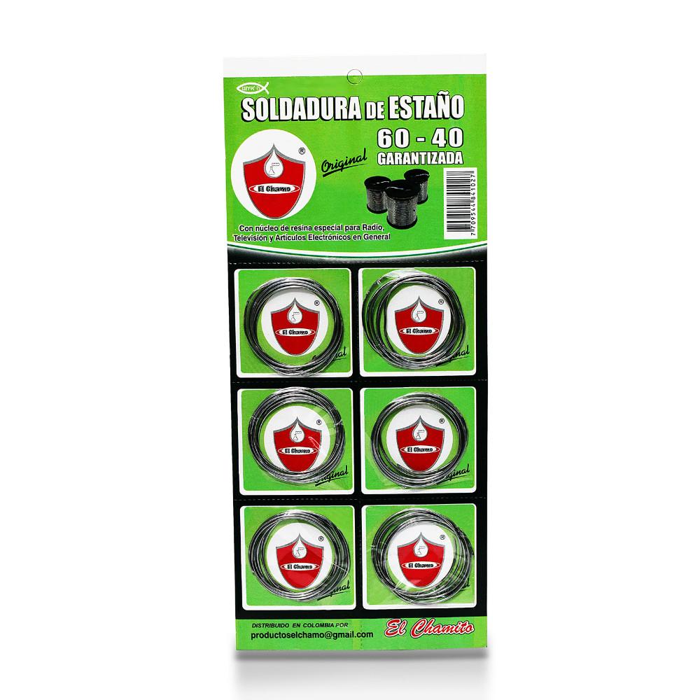 SOLDADURA ESTAÑO CARTON 60/40 BLISTER X6