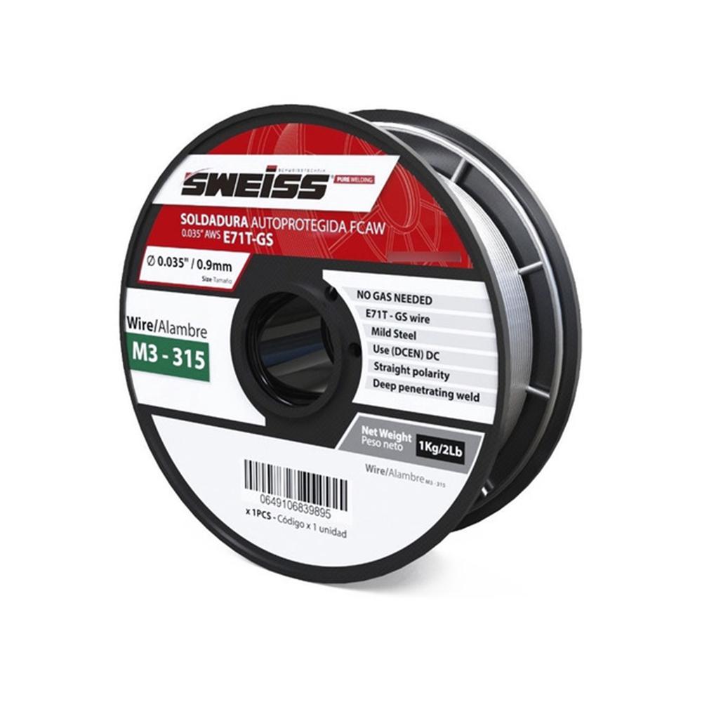 SOLDADURA FCAW AUTOPROTEGIDA AWSE71T-GS 1 KG SWEISS