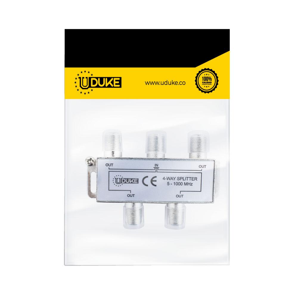 SPLITTER TV FINO X 4 SALIDAS (ESPLITER) PQT X 1 UDUKE