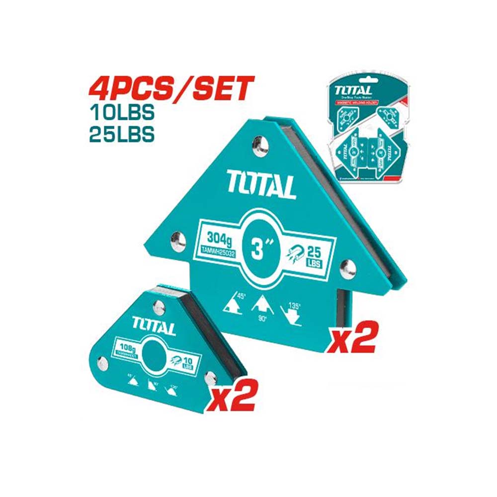 SUJETADOR MAGNETICO 10 - 25LBS 4 PZS SUPER SELECT TOTAL (TAMWH4062)