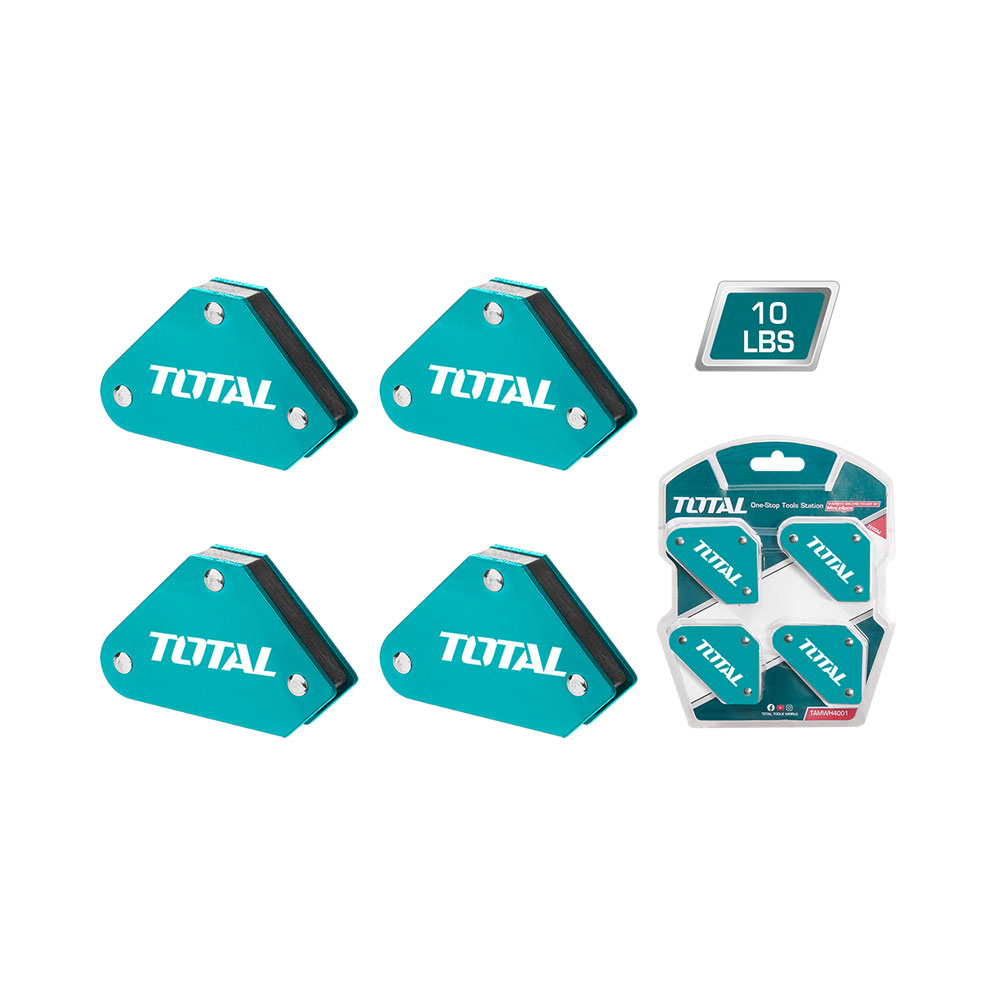 SUJETADOR MAGNETICO 10 LBS X 4 PZS 3 POSICIONES PARA SOLDAR TOTAL (TAMWH4001)