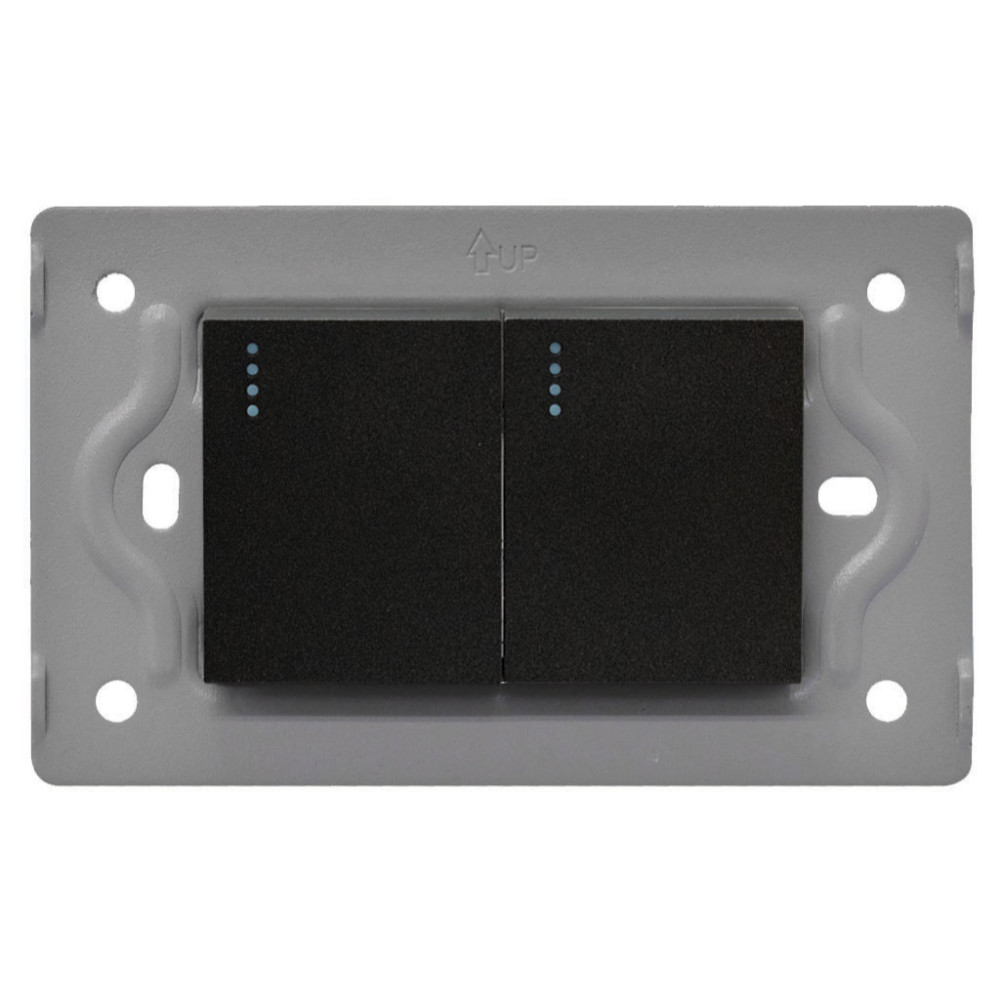 SWICHE DOBLE LUXOR NEGRA INTERCAMBIABLE SIN TAPA DUKE ENERGY (V17-007)