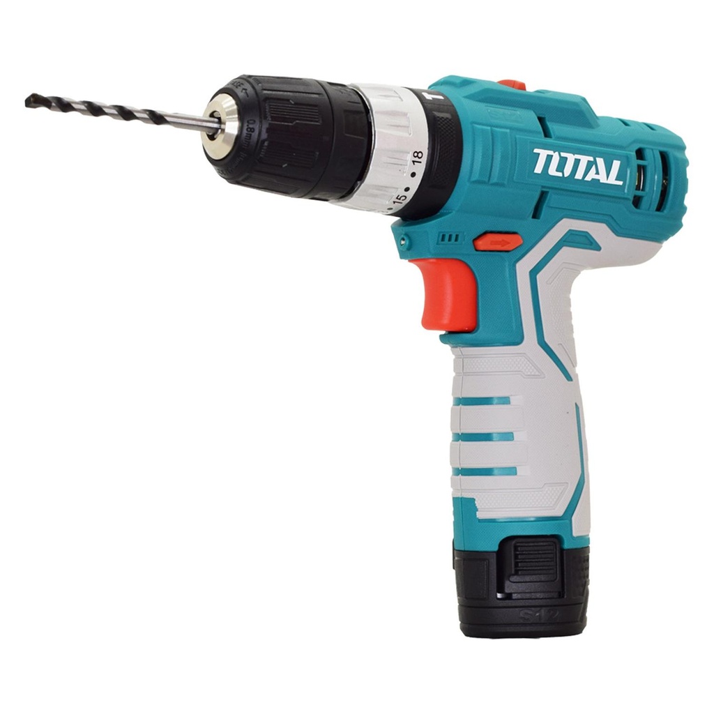 TALADRO DE IMPACTO INALAMBRICO 3/8"  12V INCLUYE 2 BATERIA DE 1.5AH, CARGADOR,1 PUNTA CRV 65MM,3 BROCAS CONCRETO TOTAL (UTIDLI12201)