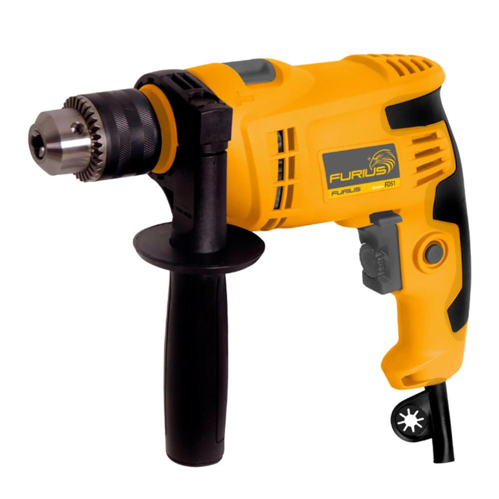 TALADRO PERCUTOR FURIUS DRILL 1/2 550W V.V.R 3300 RPM(FD52)