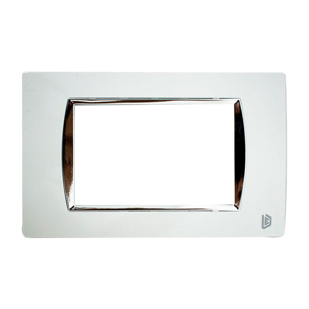 TAPA LUXOR BLANCA BORDE CROMADO DUKE ENERGY (V19-012B)