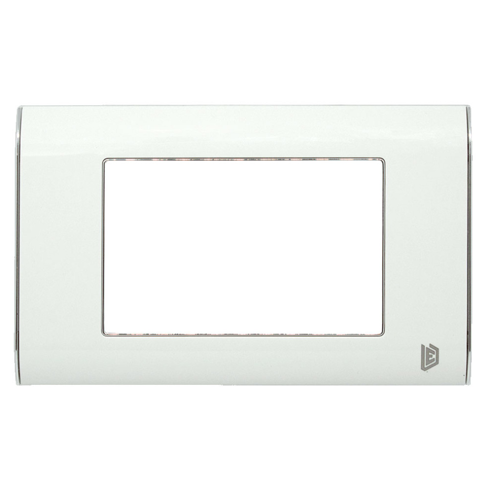 TAPA LUXOR BLANCA Y BORDE CROMADO DUKE ENERGY (V18-02BC)