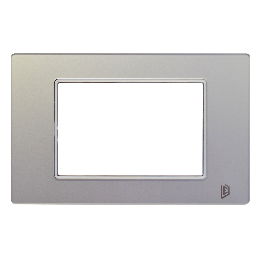 TAPA LUXOR PLATA CRISTAL ACRILICA CUADRADA BORDE CROMADO DUKE ENERGY (V10-02AP)