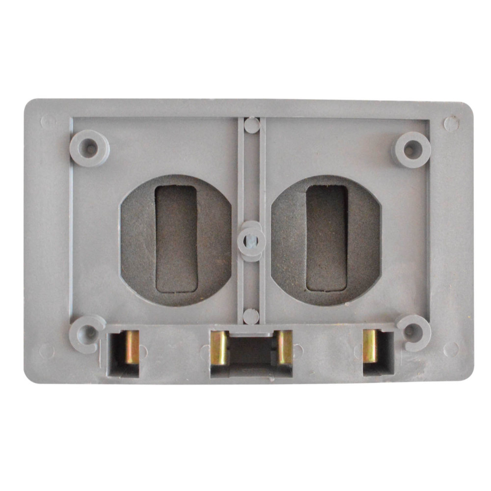TAPA PLASTICA TOMA DOBLE PARA EXTERIOR
