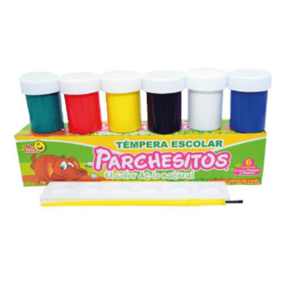 TEMPERA PARCHESITOS X 6 UNID