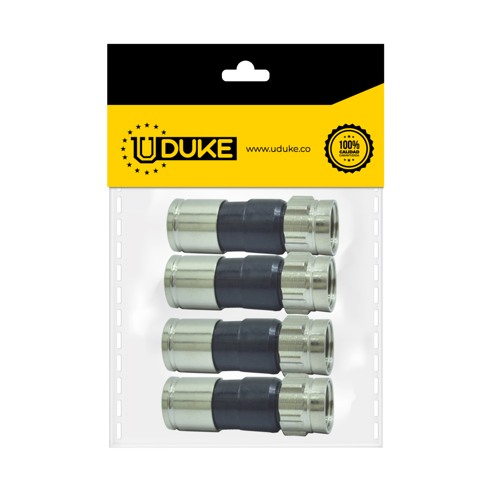 TERMINAL COAXIAL NEGRA INTEMPERIE RG56 FINA PQT X 4 UDUKE