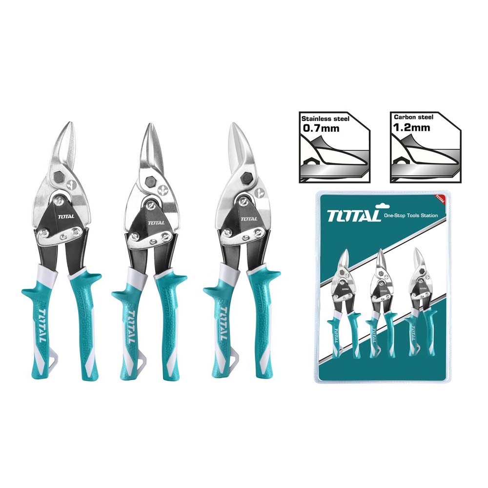 TIJERA LAMINA AVIACION 10" JUEGO X 3 PZS (IZQUIERDA-RECTA-DERECHA) SUPER SELECT TOTAL (THT520106K)