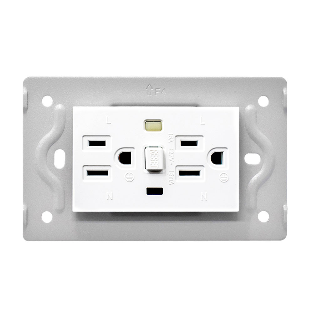TOMA DOBLE GFCI BLANCO DUKE ENERGY (15A-127V) (V9-020)
