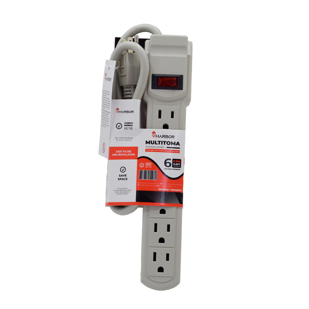 TOMA MULTIPLE X6 CABLE 1MT VHARBOR (S-25-1M)