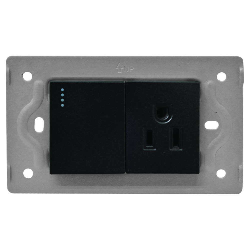 TOMA SWICHE LUXOR NEGRA INTERCAMBIABLE SIN TAPA DUKE ENERGY (V17-018)