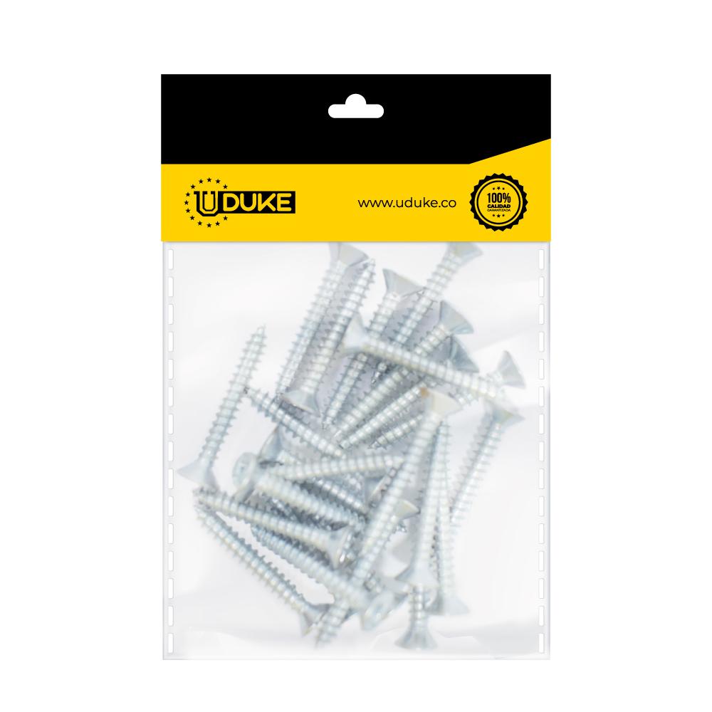 TORNILLO LAMINA AVELLANADO PHILLIPS ZINCADO 6*3/4 PQT X 24 UDUKE