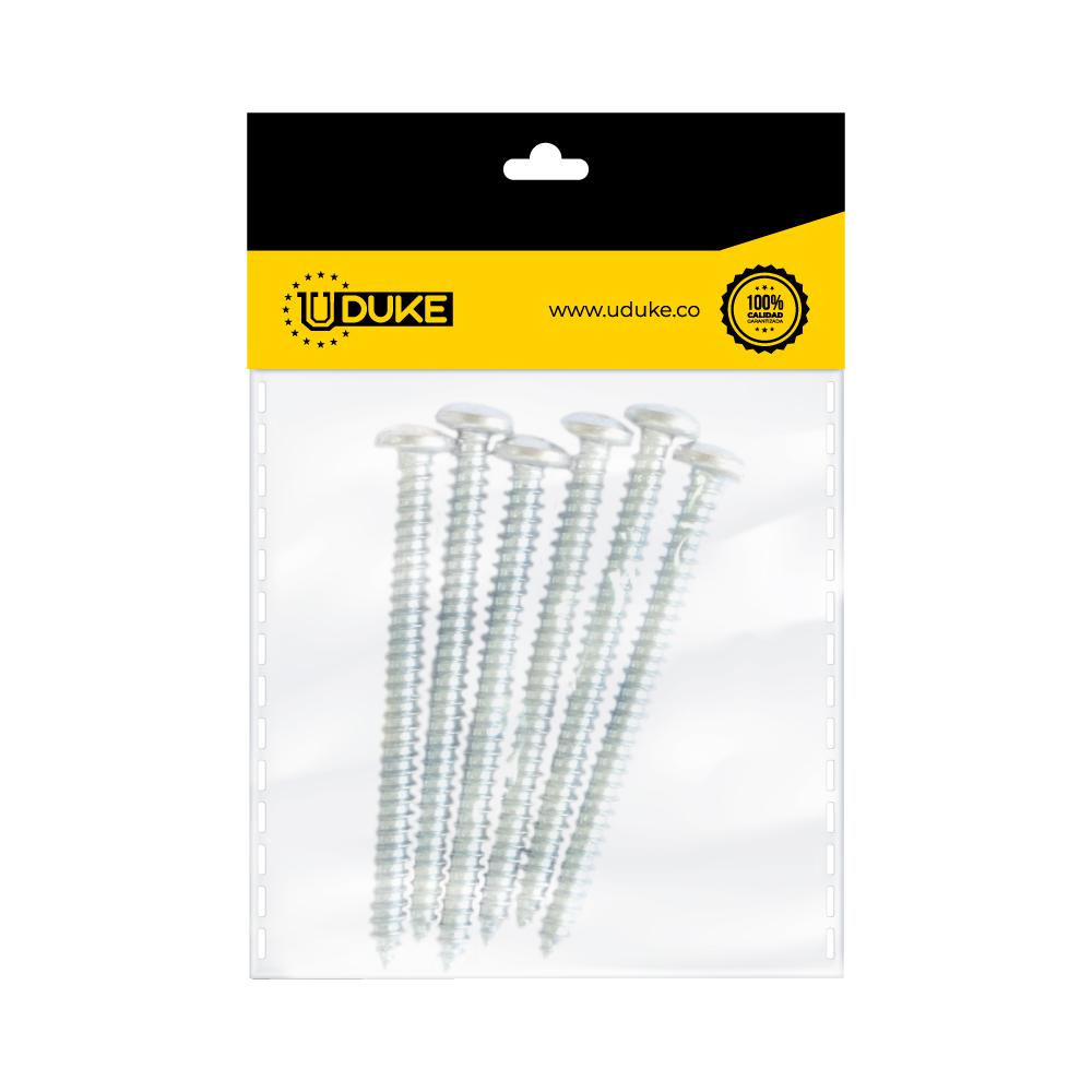 TORNILLO LAMINA AVELLANADO PHILLIPS ZINCADO 8*21/2 PQT X 6 UDUKE