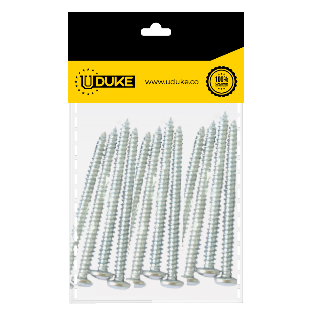 TORNILLO LAMINA PHILLIPS ZINCADO 6*2 PQT X 10 UDUKE