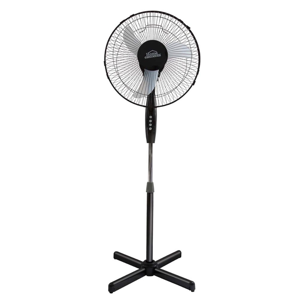 VENTILADOR PEDESTAL 16 NEGRO/GRIS HOME ELEMENTS