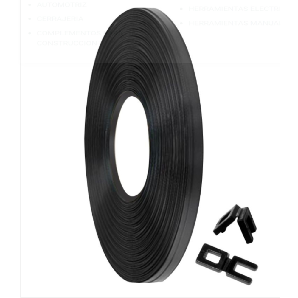 ZUNCHO PLASTICO 25 MTS + 10 GRAPAS FORTE (39371)