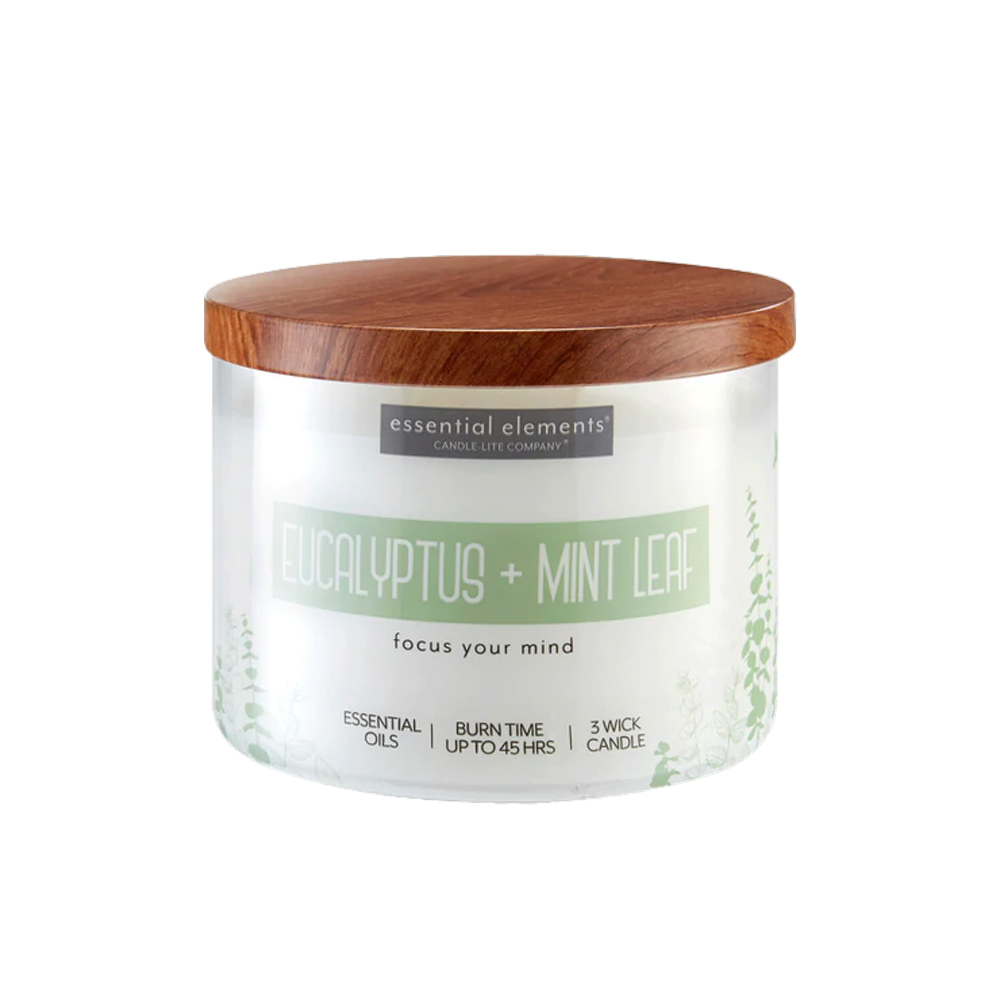 VELA 14.75 OZ ESSENTIAL ELEMENTS EUCALYPTUS & MINT LEAF CANDLE LITE (4472174)