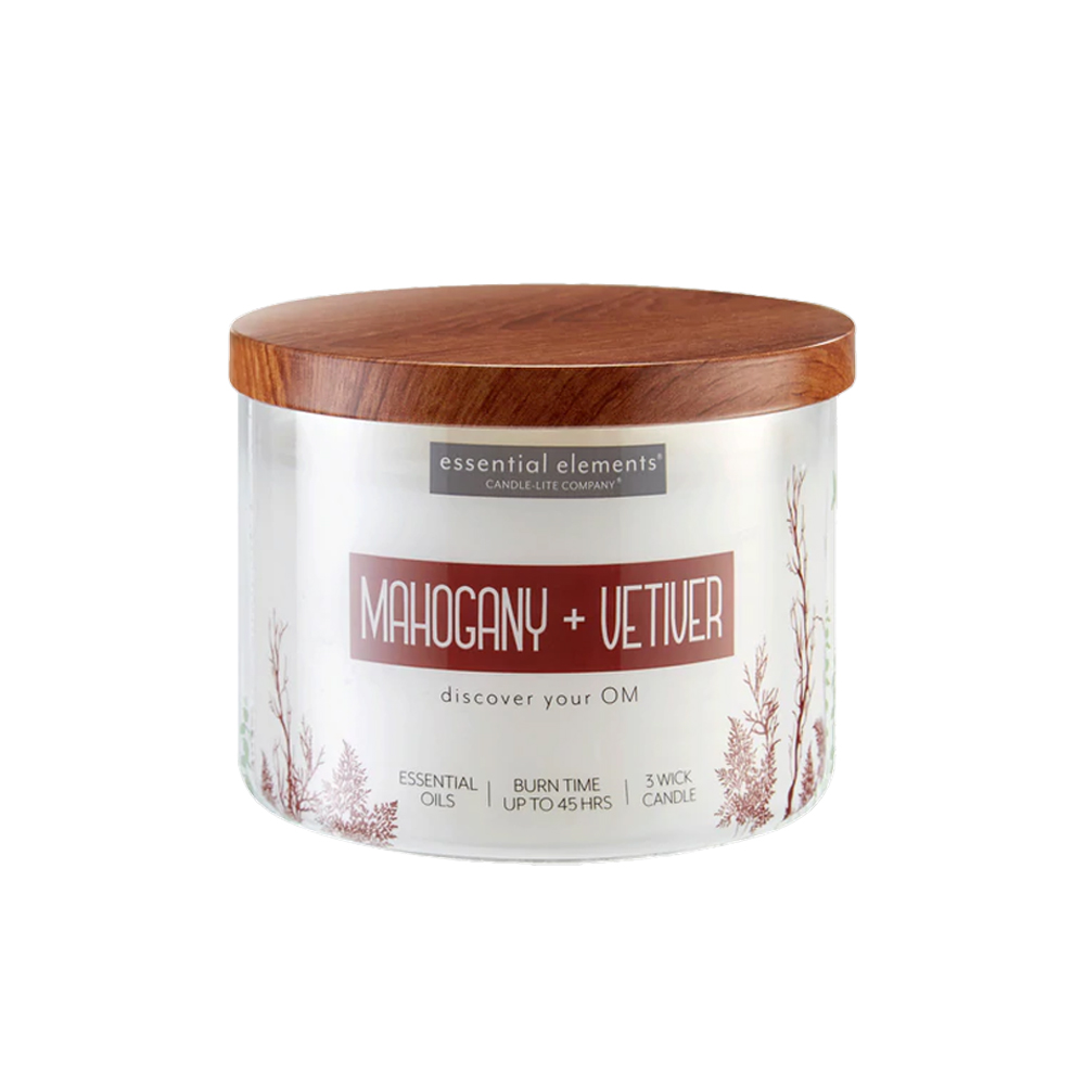 VELA 14.75 OZ ESSENTIAL ELEMENTS MAHOGANY & VETIVER CANDLE LITE (4472293)