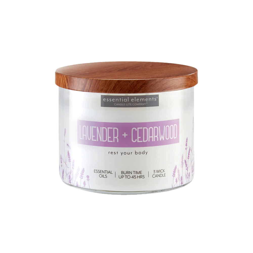 VELA 14.75 OZ ESSENTIAL ELEMENTS LAVENDER & CEDARWOOD CANDLE LITE (4472353)