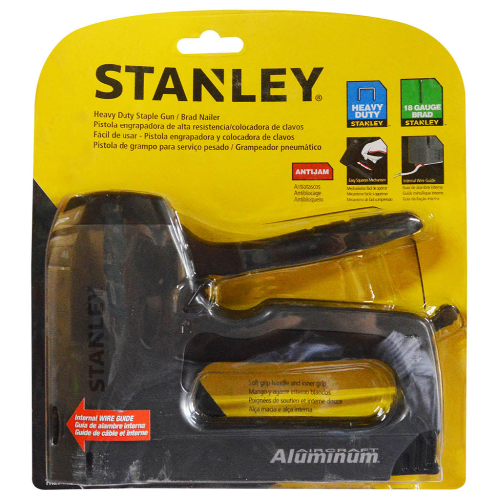GRAPADORA + CLAVADORA TAPICERIA ALUMINIO STANLEY TRABAJO PESADO  (TR250)