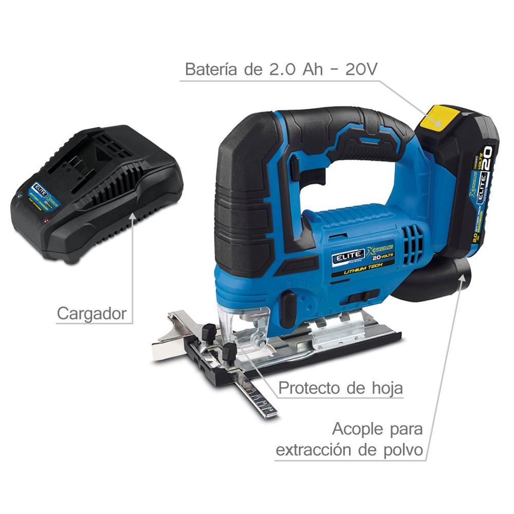 CALADORA INALAMBRICA ELITE 20V 1 BAT 2AH (XJS20)