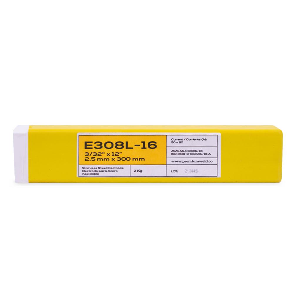 SOLDADURA DE ELECTRODO ACERO INOXIDABLE 308L - 3/32" ROJA PREMIUM WELD X LIBRA