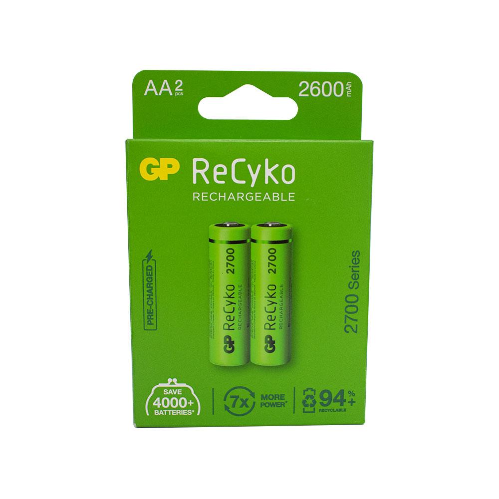 PILA RECARGABLE X 2 GP 1.2V AA 2700 MAH (GP270AAHC-C2K)(PAR)