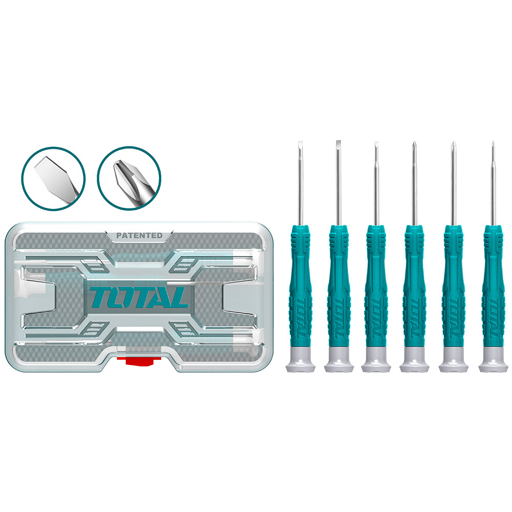 DESTORNILLADOR PRECISION CROMO VANADIUM JUEGO X 6PZS TOTAL (THT250PS0601)