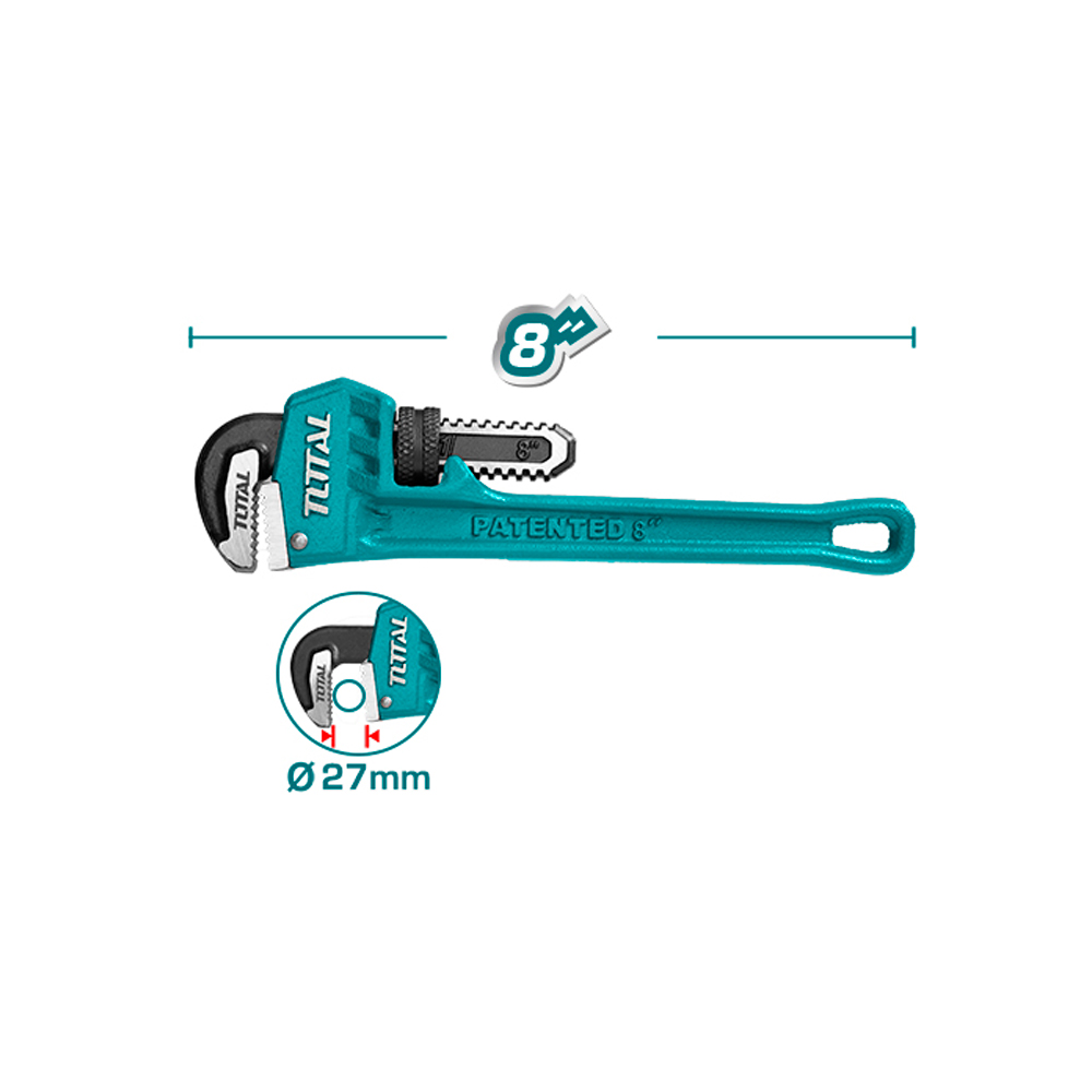 LLAVE TUBO 8" TOTAL (THT170826)