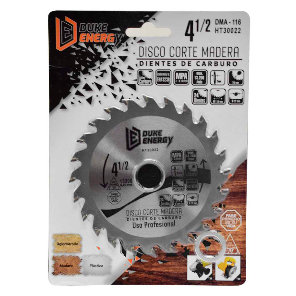 DISCO MADERA HOYOSTOOLS PROFESIONAL (4 1/2X24) DMA116 (HT30022)