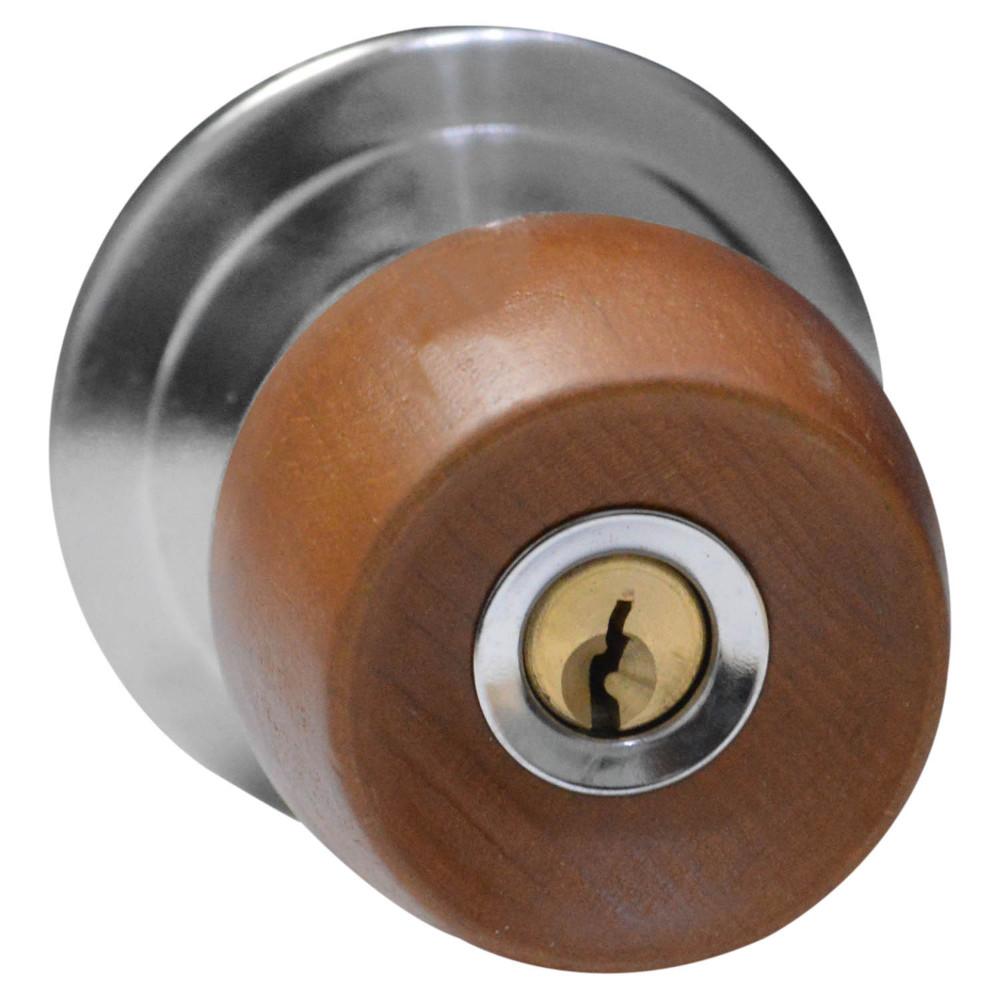 CHAPA BOLA ALCOBA P/MADERA COLOR MIEL