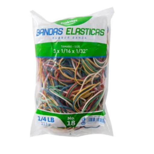 [PA11748] BANDA DE CAUCHO 1/4 LB COLORES VARIOS