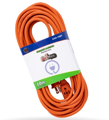 [21844A] EXTENSION ELECTRICA NARANJA 10 MTS
