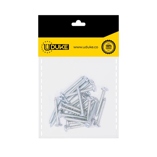[15739K] TORNILLO LAMINA PHILLIPS ZINCADO 8*1 PQT X 12 UDUKE
