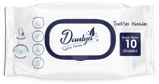 [22107] PAÑITOS HUMEDOS DAULYN X 10 UNIDADES