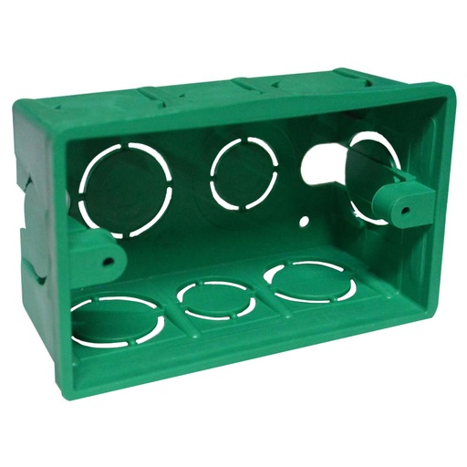[8337] CAJA PLASTICA 2X4 VERDE INDUMA CERTIFICADA