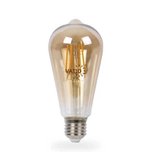 [IH9034] BOMBILLO LED 4W E27 2700K FILAMENTO VBF01AMBAR(ST64) PERA VATIO (04997)