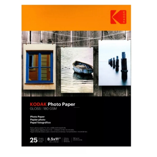 [PA8664] PAPEL FOTOGRAFICO INKJET 180g KODAK X25 HOJAS (8664)
