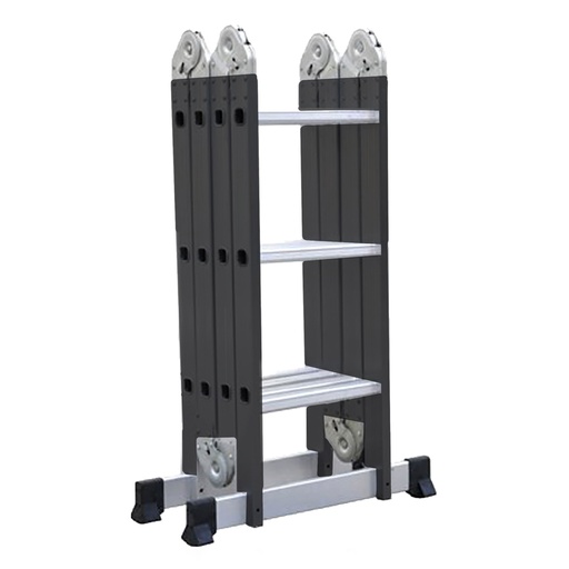 [21143] ESCALERA MULTIPOSICIONES NEGRA 12 PELDAÑOS VHARBOR SIN PLATAFORMA (3.6 MTRS)(150KLS)(HT3135)