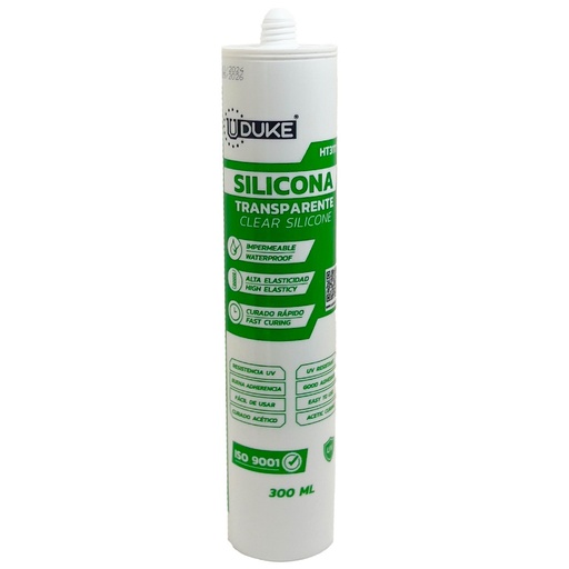 [21349] SILICONA TUBO TRANSPARENTE 300ML UDUKE (HT3111)