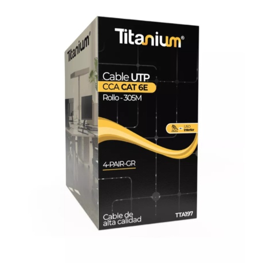 [IH9255] CABLE UTP CATEGORIA 6E USO INTERIOR ALEACCION CCA X METRO (TTA197)