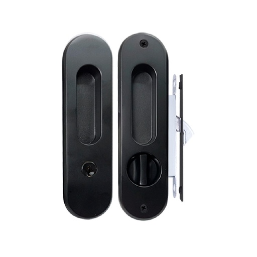 [20415] CERRADURA PARA PUERTA CORREDIZA LAVE-PERILLA NEGRA (779302)