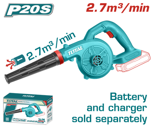 [21378] SOPLADORA INALAMBRICA 20V BATERIA Y CARGADOR NO INCLUIDOS SUPER TOTAL (TABLI20028)