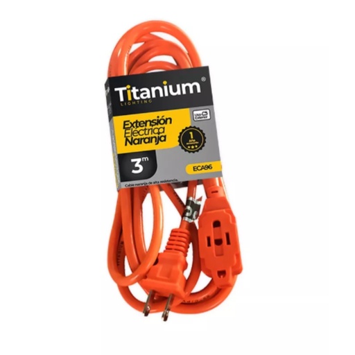 [IH9281] EXTENSION ELECTRICA NARANJA DE USO RESIDENCIAL 3 M (ECA96-45418)