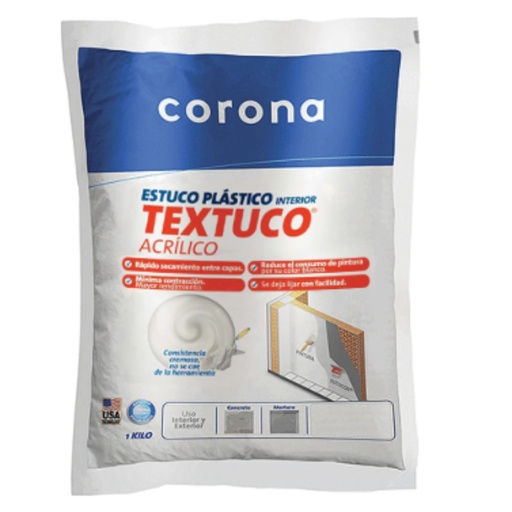 [IH9165] ESTUCO PLASTICO INTERIOR TEXTUCO 1.5 KG (407411421)