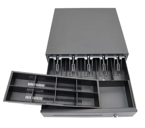 [IH9293] CAJON MONEDERO POS 5 PUESTOS METALICO RJ11 BILLETE Y MONEDAS